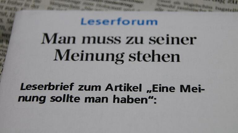 Die Redaktion hat ein Schreiben erreicht.