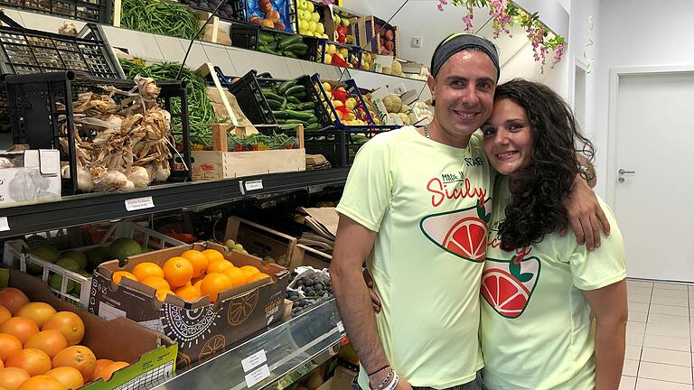 Sonia Mordenga und Guiseppe Tutino in ihrem Laden 'Made in Sicily' in der Segnitzstraße 28 in Schweinfurt.