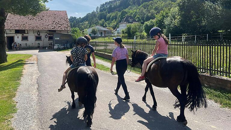 Im Rahmen des Ferienprogrammes der Kreisstadt Tauberbischofsheim konnten am Nachmittag die Kinder sogar auf Ponys reiten.&nbsp;