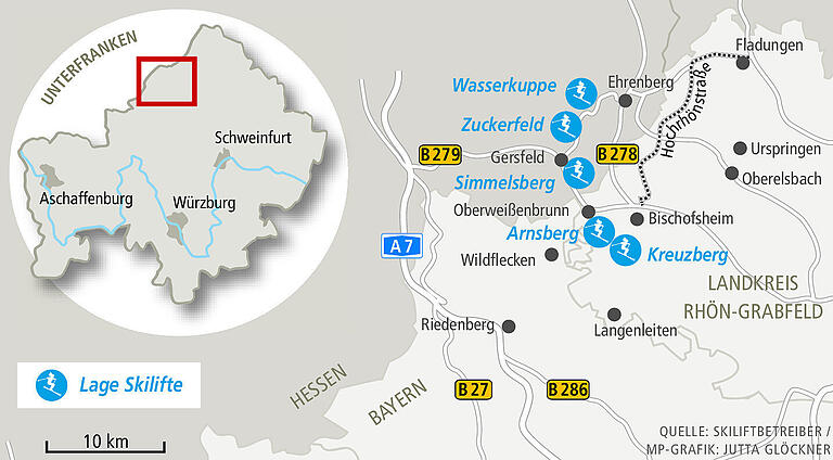 Aufatmen bei den Skiliftbetreibern in der Rhön: Kein Bügel muss leer bleiben