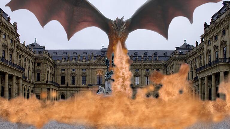 Auch die Residenz in Würzburg wäre ein beliebter Treffpunkt der örtlichen Drachen.