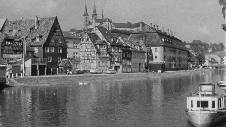 Bamberg 1962: Einzelbildaufnahme aus dem Film 'Rauchbier in Bamberg'.