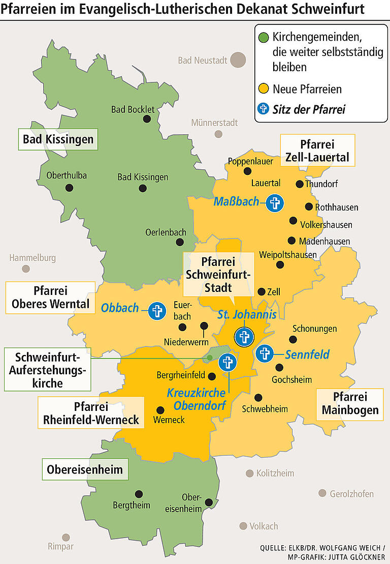 Das Evangelisch-Lutherische Dekanat Schweinfurt ordnet seine Pfarreien neu Das Evangelisch-Lutherische Dekanat Schweinfurt ordnet seine Pfarreien neu