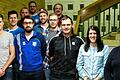 Die Vorstandschaft des FC Hendungen: (von links) Lukas Hess, Alex Sopp, Tobias Kromer, Jan Scharding (hinten), Alexander Schöppach (vorne), Julian Roos, Julian Bach, Rainer Kürschner (hinten), Tobias Hahn, Sabrina Würll und Vorsitzender Uwe Koch.