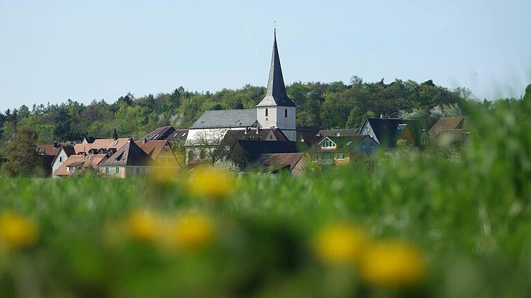 Frühlings-Blick auf Michelrieth im Spessart (Archivbild): Das Wahlergebnis für die Partei 'dieBasis' sorgt für Diskussion.