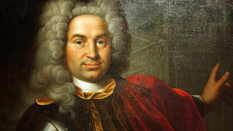 Balthasar Neumann 1727. Ein Gemälde von Marcus Friedrich Kleinert. Foto: Kirsten Schlüter Balthasar Neumann 1727. Ein Gemälde von Marcus Friedrich Kleinert. Foto: Kirsten Schlüter