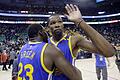 Auswärtserfolg       -  Warriors-Star Kevin Durant (r) erzielte 38 Punkte und holte 13 Rebounds. Foto: Rick Bowmer
