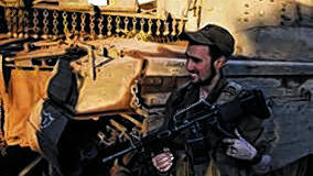 Ein israelischer Soldat nahe der Grenze zu Syrien