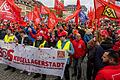 Etwa 5000 Demonstrierende versammelten sich am Donnerstagvormittag auf dem Marktplatz in Schweinfurt. Die IG Metall hatte zu einer Kundgebung aufgerufen.