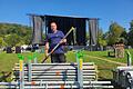 Open air Bad Kissingen       -  Legt selbstverständlich auch Hand an: Philipp Tewes, technischer Leiter.
