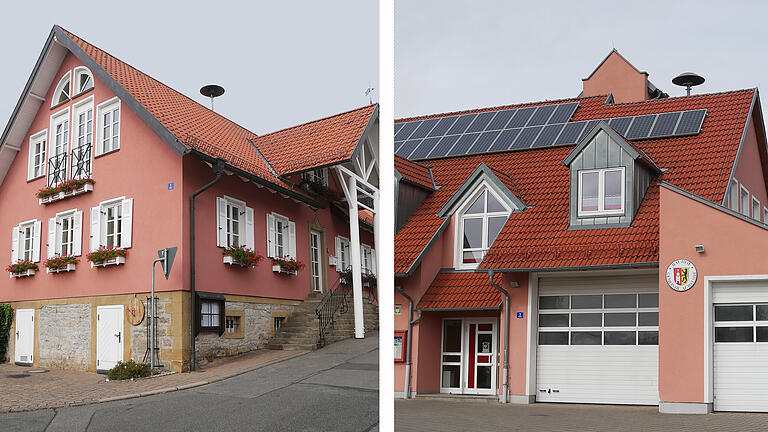 Das Rathaus (links)&nbsp; und das Feuerwehrgerätehaus gelten als mögliche Standorte für den Mobilfunkausbau in Aubstadt.