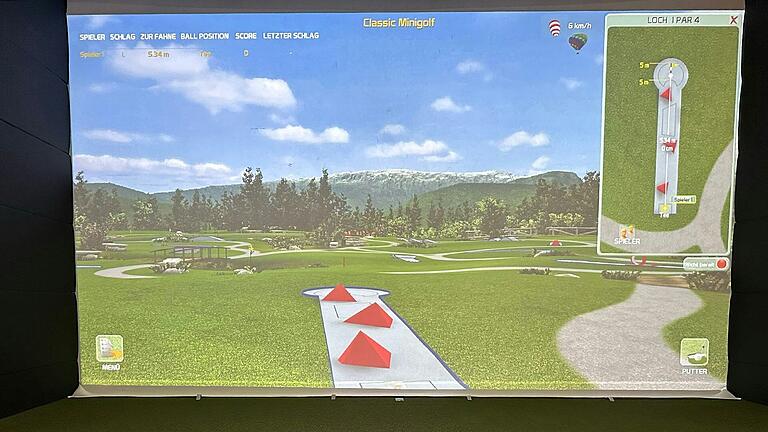 Mini-Golf kann auch drinnen gespielt werden. In der Kitzinger Innopark-Arena gibt es einen Simulator. Mini-Golf kann auch drinnen gespielt werden. In der Kitzinger Innopark-Arena gibt es einen Simulator.