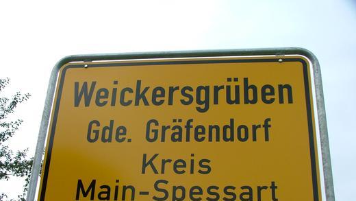 Ortsschild Weickersgrüben       -  Weickersgrüben