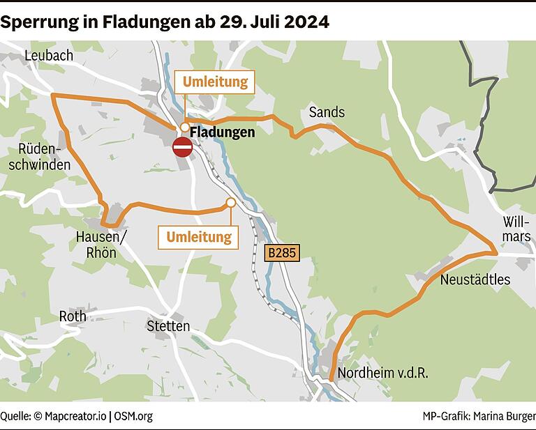 Vier Wochen gesperrt: Die Kreuzung in Fladungen wird zur Baustelle