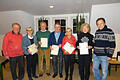 Ehrungen beim Tennisverein Rot-Weiß (von links): Klaus Beck (Vorsitzender), Doris Schipper, Karl Fischer, Bernd Faber, Angelika Wittek, Erika Gabold und Präsident Hans Markwalder. Es fehlen: Edda und Günther Scheuermann, Edgar Gusinde, Peter Klimt, Herbert Schulz.  Foto: TC Rot-Weiß       -  Ehrungen beim Tennisverein Rot-Weiß (von links): Klaus Beck (Vorsitzender), Doris Schipper, Karl Fischer, Bernd Faber, Angelika Wittek, Erika Gabold und Präsident Hans Markwalder. Es fehlen: Edda und Günther Scheuermann, Edgar Gusinde, Peter Klimt, Herbert Schulz.  Foto: TC Rot-Weiß