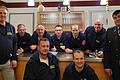 Der frisch gewählte Vorstand der Freiwilligen Feuerwehr Nenzenheim im frisch gestrichenen Saal auf einem Blick. Hinten (von links) Thomas Rauh, Wolfgang Freyberger, Udo Schumann, Patrick Bach und Markus Fuchs. Vorne (von links) Winfried Herrmann, Timo Lechner, Andreas Bach und Stefan Löslein.