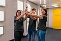 Erfolgreiches Regiolux-Team (von links): Nina Scherrer, Yannick Weiß und Rahel Diem.