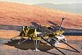 Airbus baut Landeplattform für europäischen Mars-Rover       -  Der Mars-Rover Rosalind Franklin soll ab 2030 nach Spuren von Leben auf dem Roten Planeten suchen. (grafische Darstellung)