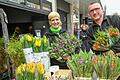 Der Inhaber vom Blumengeschäft 'Der Holländer', Oscar Maarten Verhoef (rechts),&nbsp; und die Geschäftsführerin Barbara Stöhr.