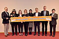 Setzen sich für die Organspende ein (von rechts): Dr. Wilhelm Freiherr von Lamezan, Dr. Heiner Thierolf, Landrat Reinhard Frank, Elisabeth Krug, Dr. Christina Schleicher, Daniela Glaser, Rudi Wartha und Dr. Jochen Selbach.