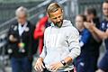 Schmerzverzerrtes Gesicht: Die Niederlage in Köln tat Kickers-Trainer Michael Schiele sichtlich weh. Am Tag darauf hatte er sich aber für die Medienrunde etwas besonderes einfallen lassen.
