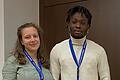 Osaivbie Ekogiawe, genannt Kelvin, mit Freundin Elisa Goldberg im April vor dem Petitionsausschuss des Bayerischen Landtags: Dieser hatte den Fall des 21-jährigen Nigerianers aus Würzburg an die Härtefallkommission verwiesen.