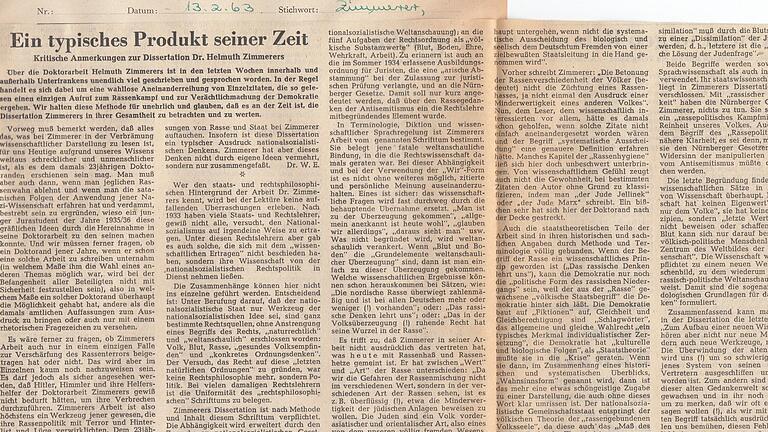 13. Februar 1963, Fränkisches Volksblatt: Ein typisches Produkt seiner Zeit