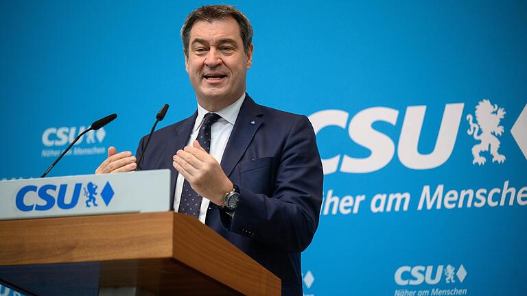 Der Bayerische Ministerpräsident Markus Söder (CSU) besuchte am 26. März den Frühjahrsempfang der CSU und der Jungen Union im Landkreis Schweinfurt im Marienbachzentrum in Dittelbrunn. In einer langen Rede schwor der Ministerpräsident die Parteibasis auf seinen politischen Kurs ein.