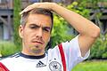 Nachdenklich: Nationalmannschafts-Kapitän Philipp Lahm, derzeit noch angeschlagen.