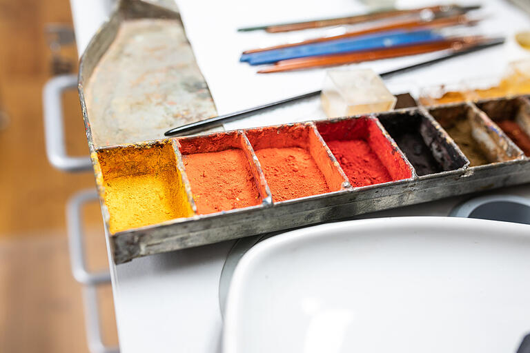 Die Farben des Restaurators.