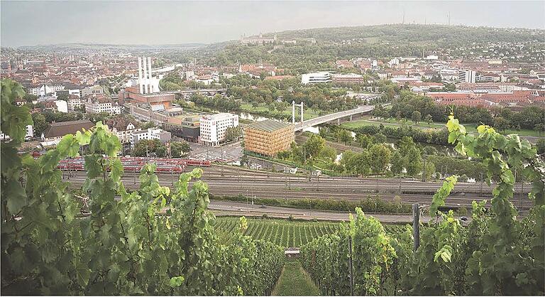  So soll das neue Dienstleistungszentrum in der Veitshöchheimer Straße vom Würzburger Stein aus zu sehen sein. So soll das neue Dienstleistungszentrum in der Veitshöchheimer Straße vom Würzburger Stein aus zu sehen sein.