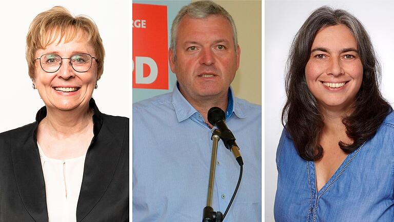 Kandidieren für den Bezirkstag (von links): Birgit Bayer, Jürgen Hennemann, Sandra Neugebauer.