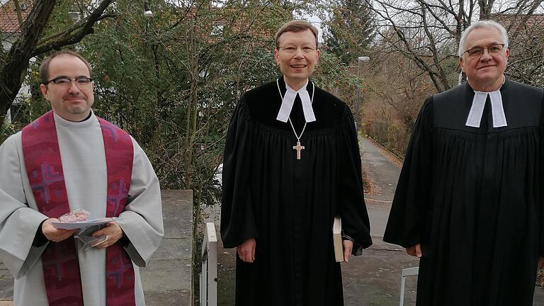 Diakon Dirk Rothmann, Dekan Wenrich Slenczka und Pfarrer Gerhard Zellfelder.