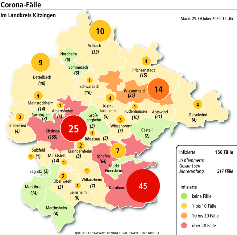 Die Corona-Landkarte für den Landkreis