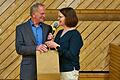 &nbsp;Der bisherige 1. Vorsitzende Rainer Erhard und die neue Vorsitzende Steffie Then.