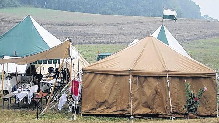Erinnerungen an vergangenen Zeiten: Auf dem Zeltplatz in Schweinshaupten lebten rund 100 Rollenspieler wie im Mittelalter.