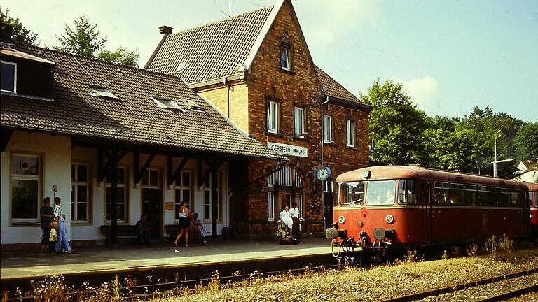 Ein Blick auf den Gersfelder Bahnhof zwischen 1989 bis 1993.