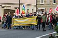 Bei einer der ersten Kundgebungen gegen die rechtsextreme Kleinstpartei 'Der Dritte Weg' protestierten im Schweinfurter Stadtteil Oberndorf knapp 400 Menschen friedlich Ende Oktober 2022.