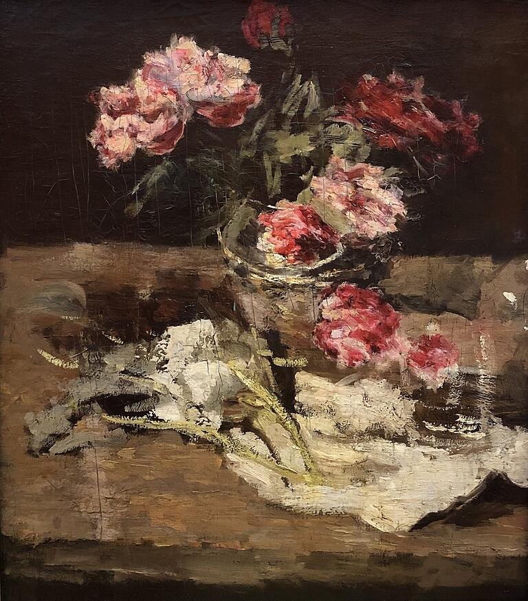 Der Blick über den Impressionismus hinaus: Carl Schuch, 'Päonien', um 1890 Der Blick über den Impressionismus hinaus: Carl Schuch, 'Päonien', um 1890