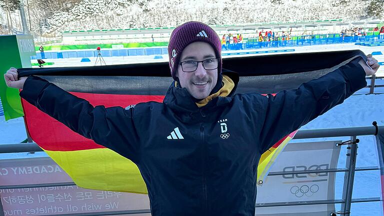 Philipp Wohlfart im Biathlonstadion bei den Olympischen Jugend-Winterspielen. Philipp Wohlfart im Biathlonstadion bei den Olympischen Jugend-Winterspielen.