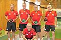 Sie starten nun unter dem Dach des TSV Ebenhausen, die früheren Frisch-Auf-Kegler: (von links) Michael Geburzi, Peter Distler, Hermann Zimmermann und Michael Distler, vorne Abteilungsleiter Martin Mühleck. Foto: Elisabeth Mehn       -  Sie starten nun unter dem Dach des TSV Ebenhausen, die früheren Frisch-Auf-Kegler: (von links) Michael Geburzi, Peter Distler, Hermann Zimmermann und Michael Distler, vorne Abteilungsleiter Martin Mühleck. Foto: Elisabeth Mehn