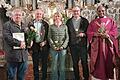 Auf dem Foto (von links): Robert Vetter (ehemaliger Kirchenpfleger), Bernhard Heuler (neuer Kirchenpfleger), Manuela Back, Raimund Büttner (beide Mitglied Kirchenverwaltung), Pater Georg (Kirchenvorstand).