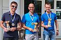 Drei Mitarbeiter des Bezirkskrankenhauses Lohr haben am Samstag beim zweiten Forensik-Lauf in Straubing mitgemacht und waren erfolgreich. Das Foto zeigt (von links) Jörg Thamm, Thomas Schönfeld&nbsp; und Michael Amann.&nbsp;