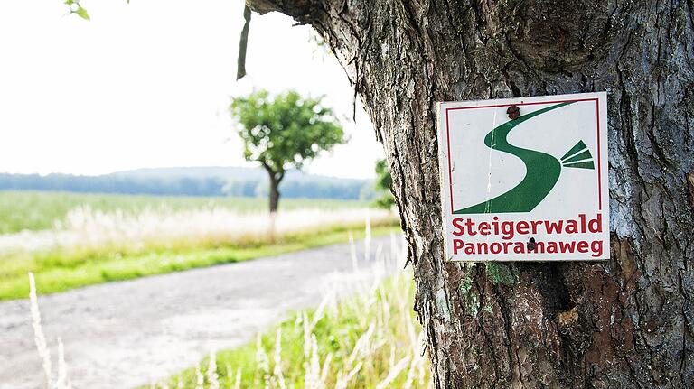 Dieses Logo markiert den Steigerwald-Panoramaweg.