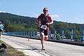 Maja Betz bei einem Triathlon am Bergsee Ratscher im thüringischen Schleusingen.