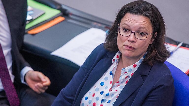 Bundestag - Musterfeststellungsklage - SPD-Chefin Andrea Nahles Bundestag - Musterfeststellungsklage - SPD-Chefin Andrea Nahles