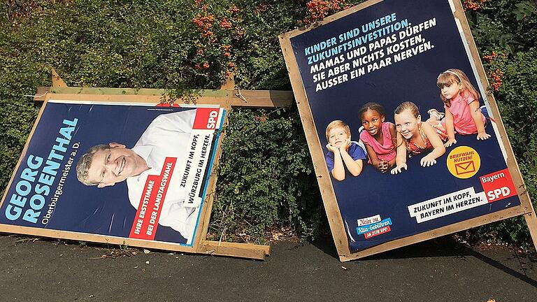 „Kinder sind unsere Zukunftsinvestition. Mamas und Papas dürfen sie aber nichts kosten, außer ein paar Nerven“, heißt es auf einem Wahlplakat der Landes-SPD. Unsere Redakteurin Gisela Rauch hat das Plakat vor einigen Tagen vor dem Würzburger Mozart-Areal gesehen. Seither denkt sie darüber nach, was diese Aussage bedeuten soll. „Kinder sind unsere Zukunftsinvestition. Mamas und Papas dürfen sie aber nichts kosten, außer ein paar Nerven“, heißt es auf einem Wahlplakat der Landes-SPD. Unsere Redakteurin Gisela Rauch hat das Plakat vor einigen Tagen vor dem Würzburger Mozart-Areal gesehen. Seither denkt sie darüber nach, was diese Aussage bedeuten soll.