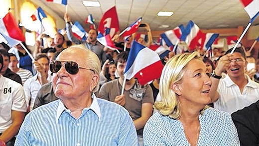 Angespanntes Verhältnis: Jean-Marie Le Pen (links), Ex-Chef des Front National, und seine Nachfolgerin Marine Le Pen.