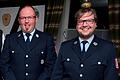 Als Feuerwehrkommandant von Burghausen bestätigt wurde Dominik Kuhn (links), ebenso sein Stellvertreter Steffen Büscher.Foto: Dieter Britz       -  Als Feuerwehrkommandant von Burghausen bestätigt wurde Dominik Kuhn (links), ebenso sein Stellvertreter Steffen Büscher.Foto: Dieter Britz