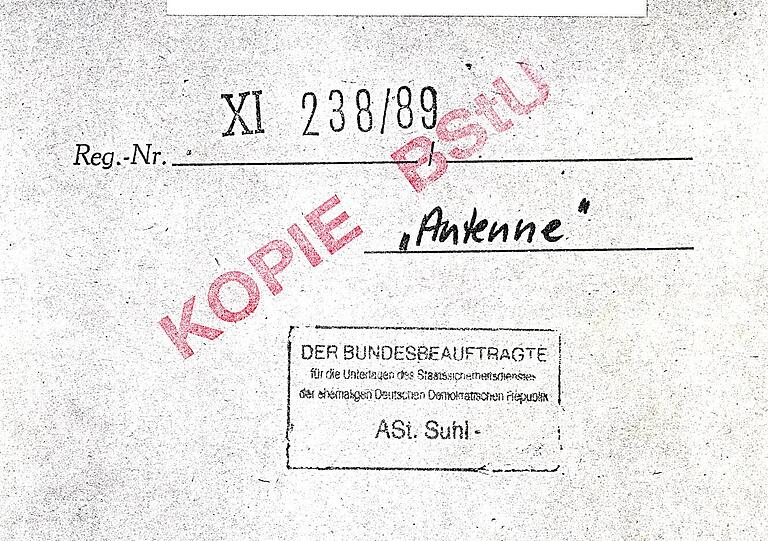 Das Deckblatt der Stasi-Akte von Eberhard Schellenberger.